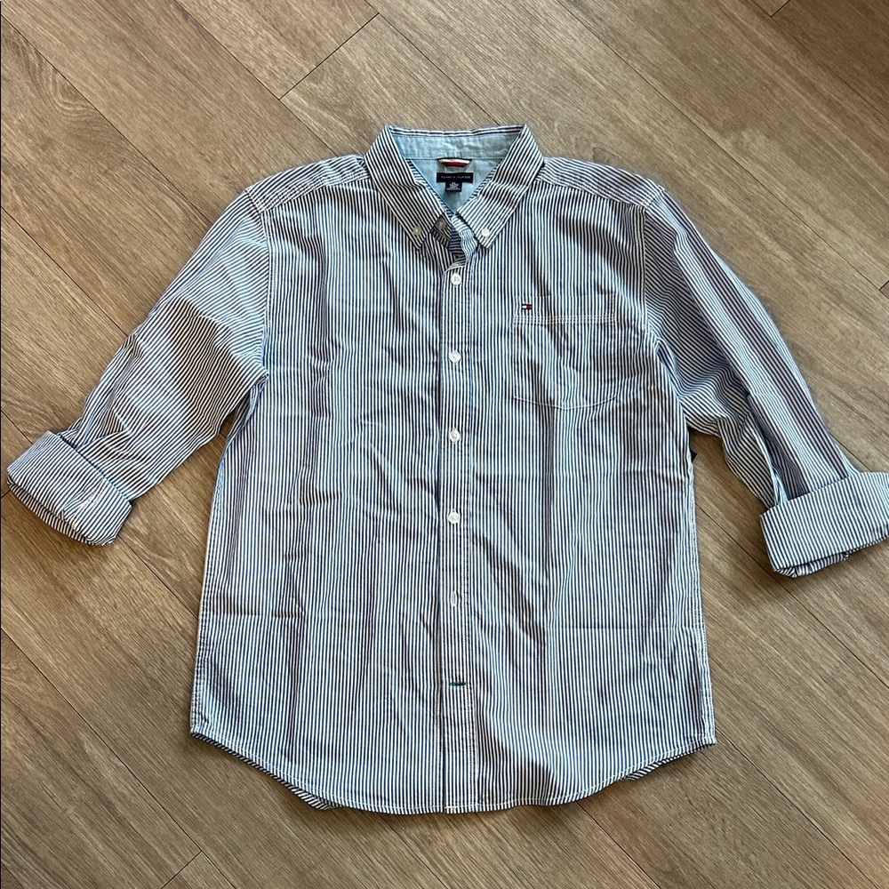 Tommy Hilfiger and Blue White Striped Shirt NWT
